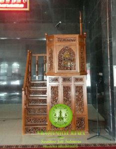 model mimbar masjid malaysia tingkat mewah ukir jepara